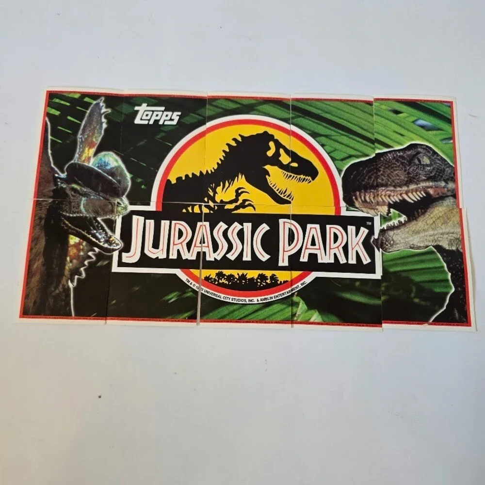 VTG 1993 Topps Jurassic Park Complete Set 1-88 w/Sticker Puzzle
